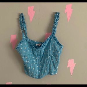 blue crop top
